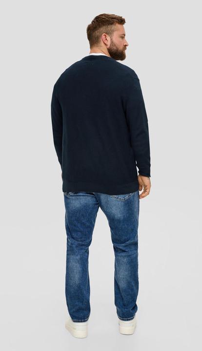 Produktbild s.Oliver Strickpullover Strickpullover mit Waffelpiqué-Muster (3XL)