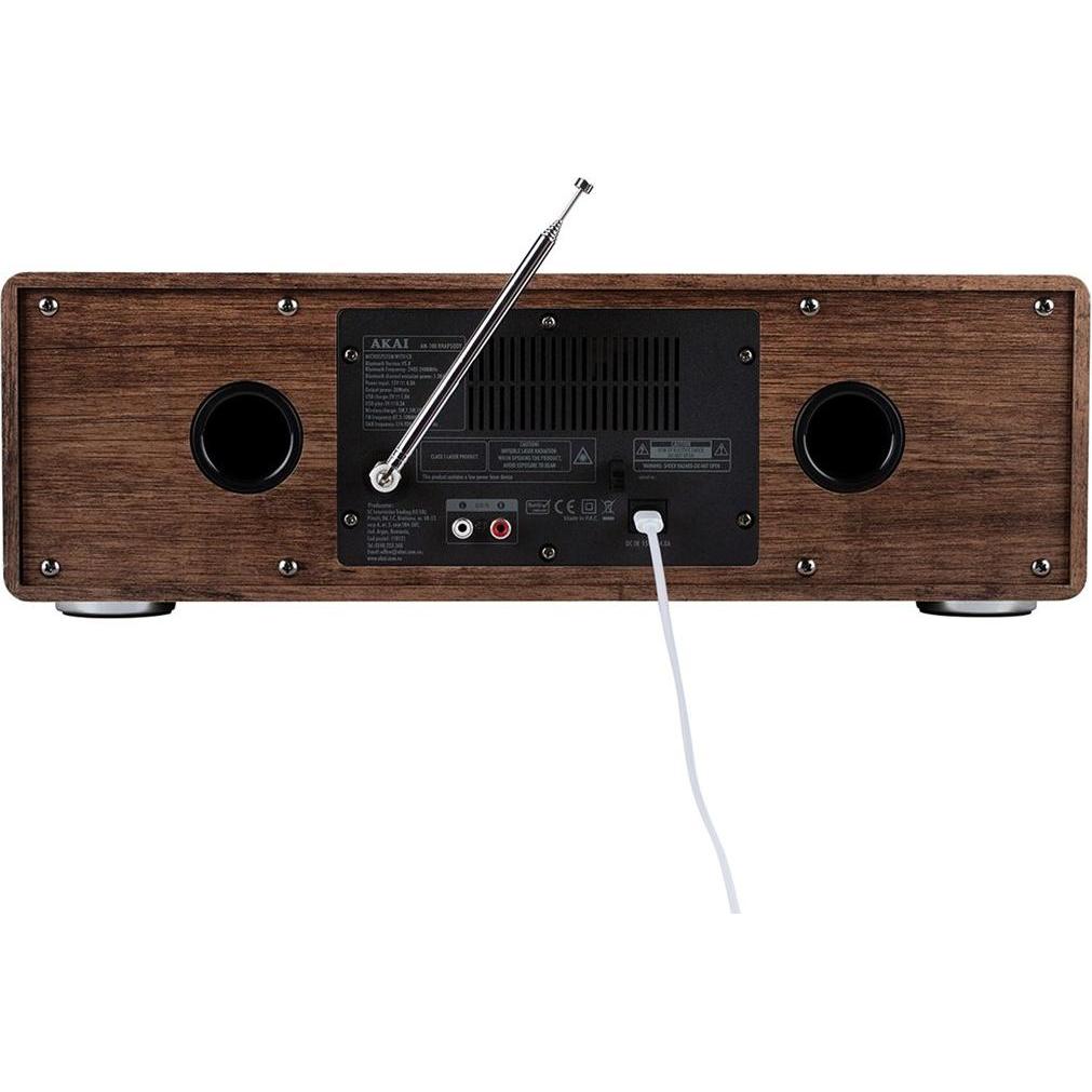 Akai AM-100 RHAPSODY Mikrosystém s CD/BT (Bluetooth, Lettore CD), Impianto stereo, Bronzo, Nero