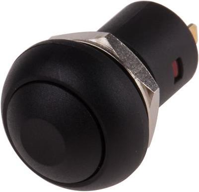 RS PRO Switch round pushbutton Off On Black