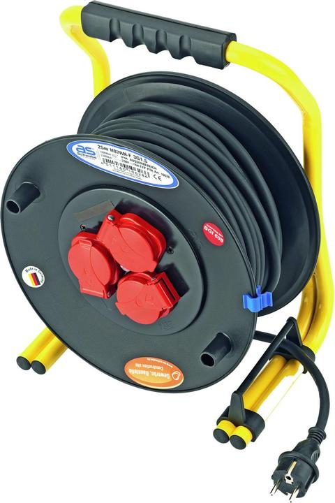 Actual product image Cimco Cable drum 40 m with 3 professional protective contact sockets 230 V 16A (40 m, 1.50 mm²)