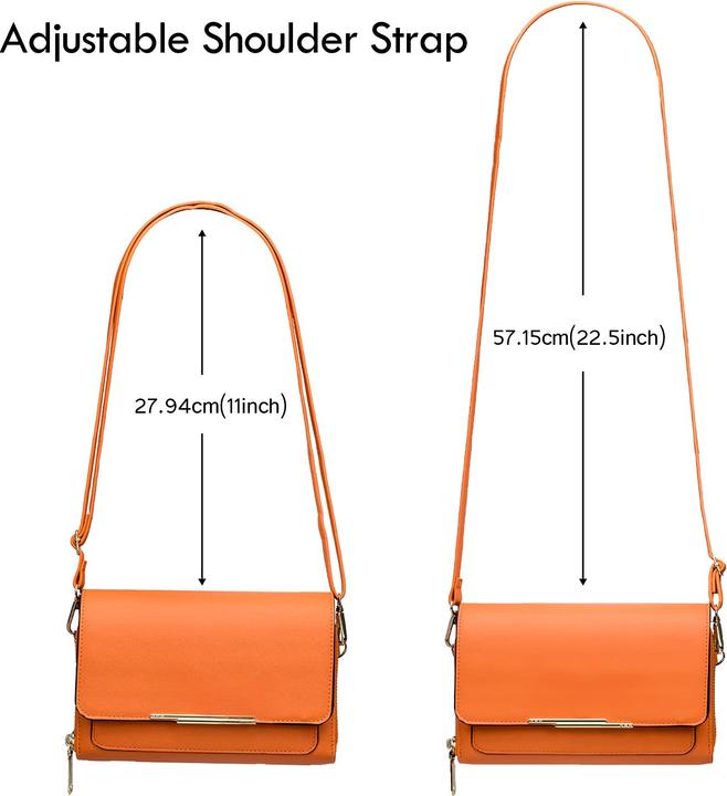 Only-Bags.Store PU Leder Crossbody Umhängetasche Passport Handytasche mit Kartenschlitz Verstellbarer abnehmbarer