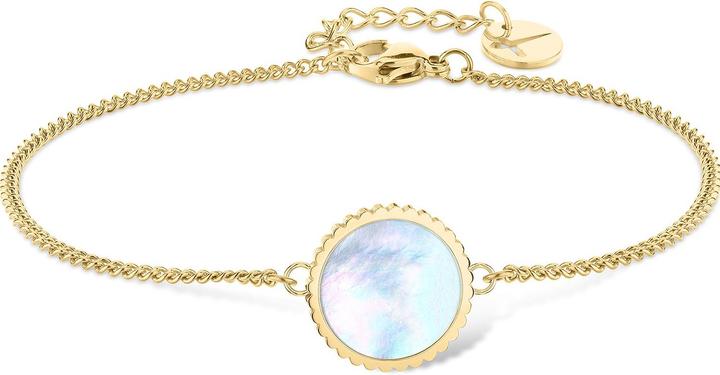 Tamaris Decent Mop Coin Gold Plated Mother of Pearl Bracelet TJ-0435-B-21 (21 cm, Edelstahl)