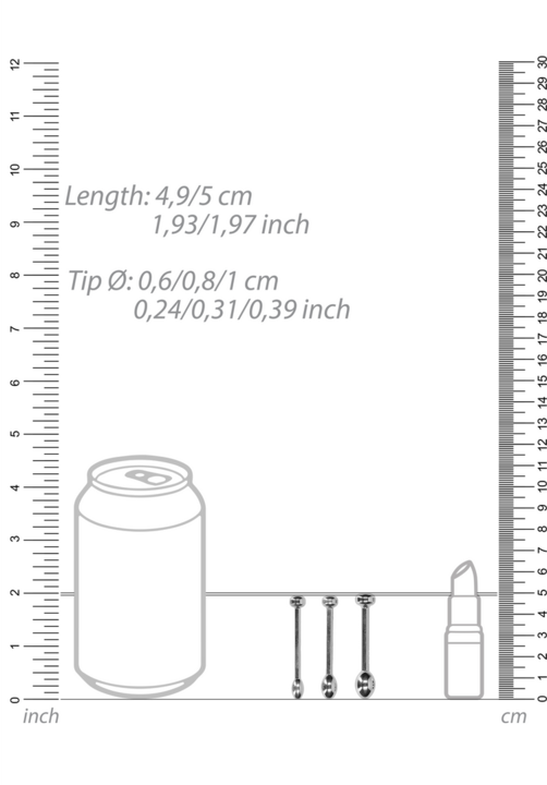 Actual product image Ouch! Urethral Sounding - Metal Plug Set