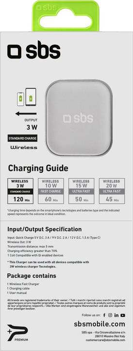 Image du produit SBS Station de charge sans fil 3 W (3 W)