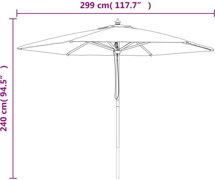Produktbild vidaXL Sonnenschirm (2.99 m)
