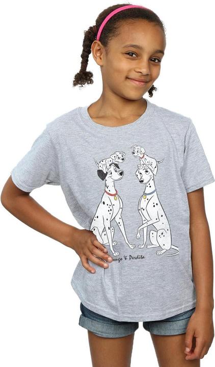Produktbild 101 Dalmatians Pongo And Perdita TShirt Mädchen (128)