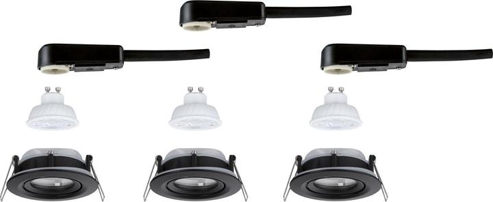 Produktbild Paulmann 92418 Nova LED-Einbauleuchte GU10 4.9 W Schwarz (matt) (550 lm, GU10)