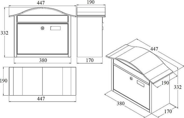 Actual product image SafePost 948 Letterbox anthracite