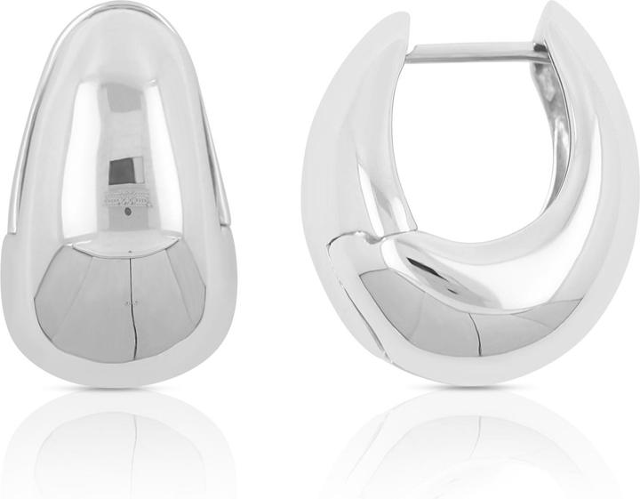 Actual product image Muau Creole white gold 750 hinge cambered 19x15mm (750/18K white gold)