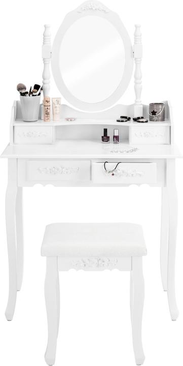 Produktbild tectake Schminktisch (40 x 40 x 143 cm)