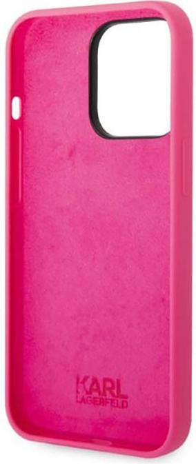 Actual product image Karl Lagerfeld KLHCP14LSRSGRCF iPhone 14 Pro 6.1" hardcase pink / pink Silicone RSG (Apple iPhone 14 Pro)