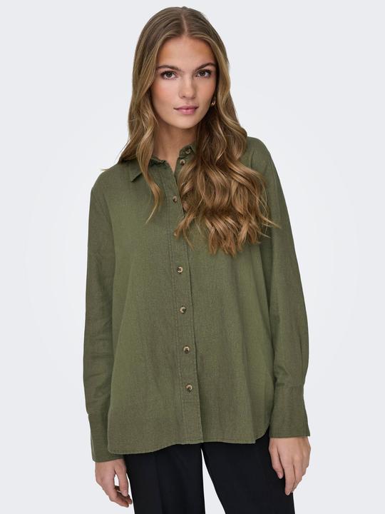 Image du produit JdY Coupe décontractée Col de chemise Manches avec bouton Coupe volumineuse des bras Chemise (L)