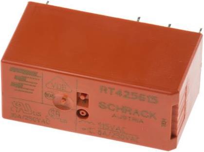 Produktbild TE Connectivity Relay,power,PCB,DPDT,8A,115Vac,gold cont