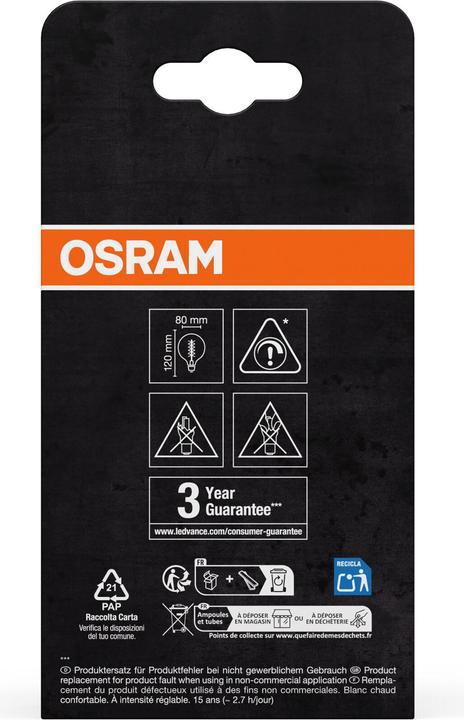 Image du produit Osram Lampe LED vintage (E27, 360 lm, 4 x)