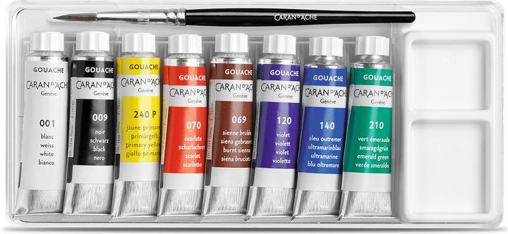 Image du produit Caran d'Ache Gouache Studio Tuben 10ml Kartonschachtel (Multicolore, 80 ml)