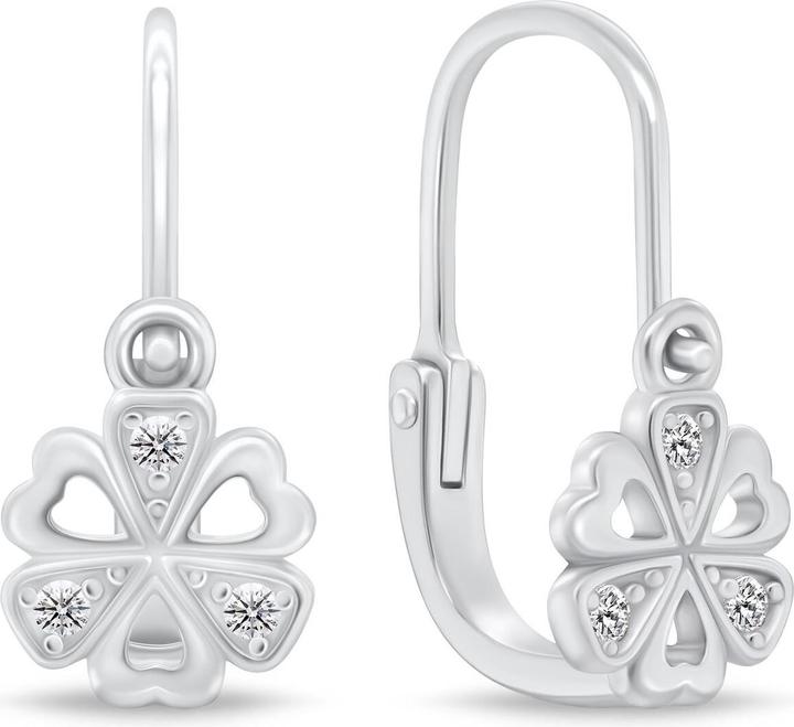 Produktbild Brilio Silver - Sparkling Silver Flower Earrings for Girls EA189W