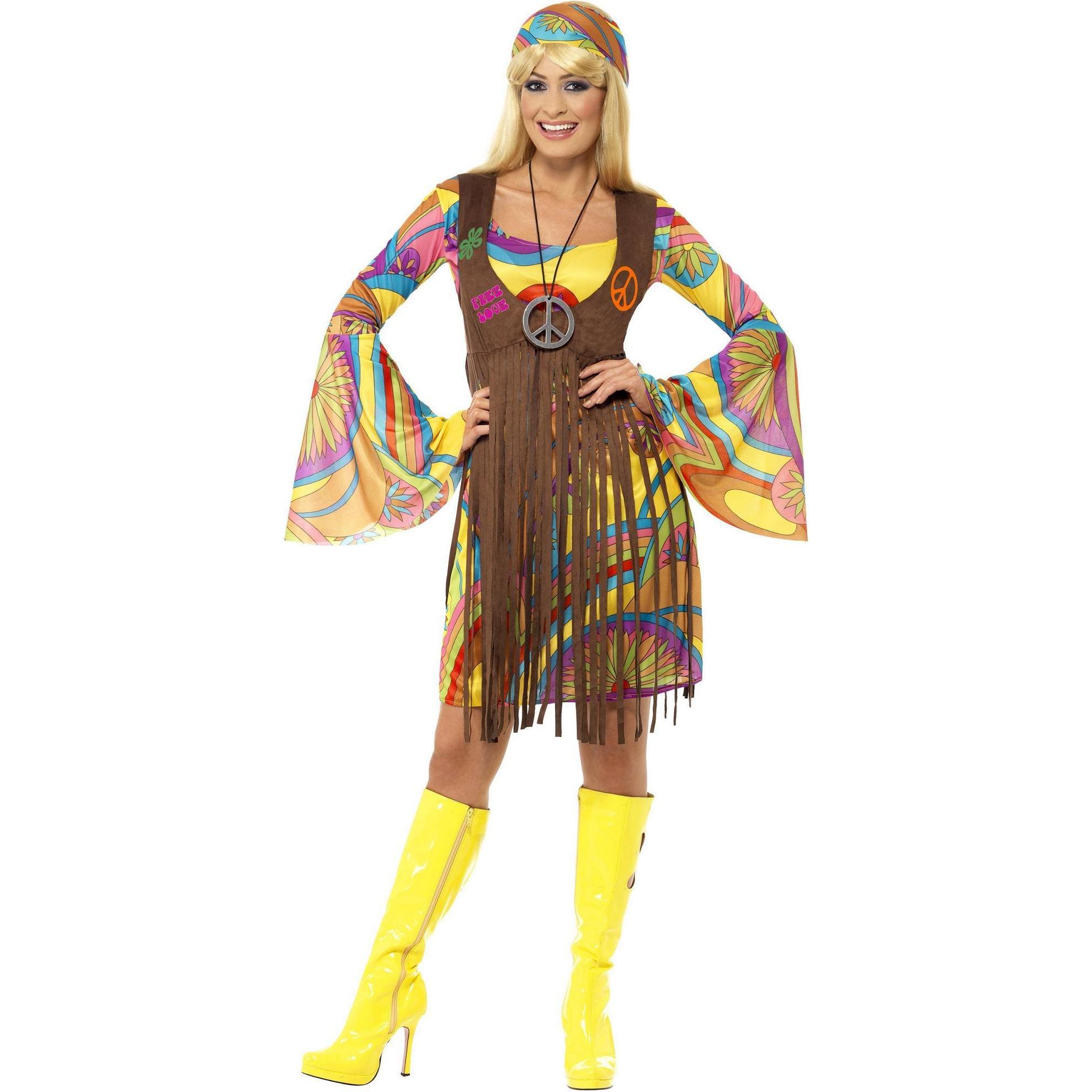 Smiffys 60er Hippie Damen Kostüm (XL)