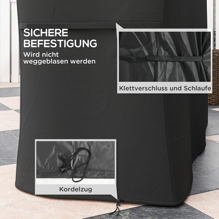 Produktbild Outsunny Grillabdeckung Polyester Schwarz