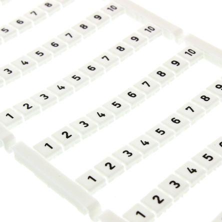 Produktbild Wago Beschriftungslabel 1-10 beschriftet (Anschlussleiste)