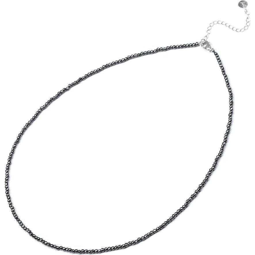 Agato, Collana, Mineral Necklace With Hematite Beads Pol-N13/47l