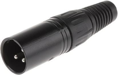 Image du produit RS PRO Fiche XLR mâle 3 voies chrome noire