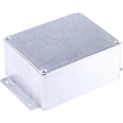 Rs Pro Flanschgehäuse Aluminium 114x89x55mm (Gehäuse), Elektronikzubehör + Gehäuse, Silber