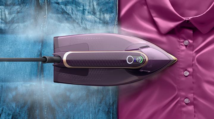 Actual product image Philips DST8040/30 iron Steam iron SteamGlide Elite soleplate Lilac (3000 W, 260 g/min)