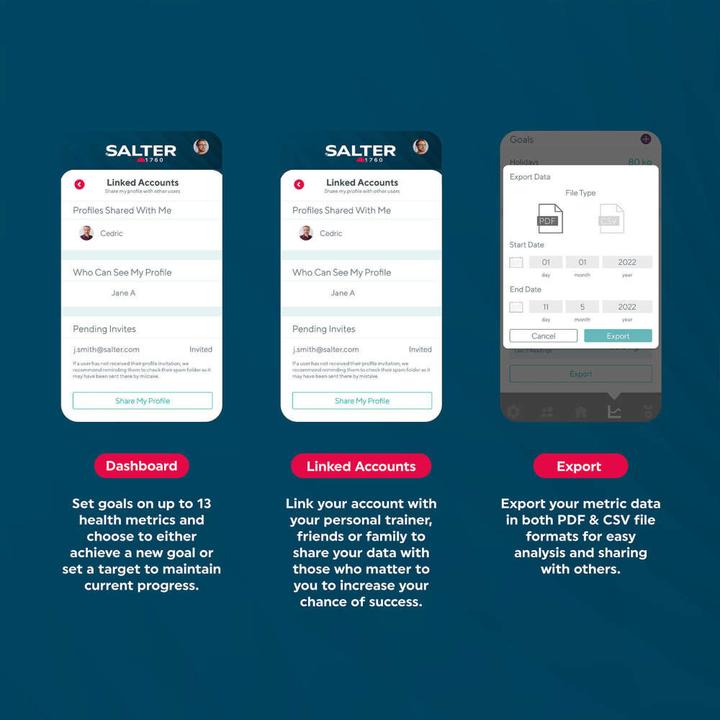 Actual product image Salter SA00655FEU6 Smart Scale (180 kg)