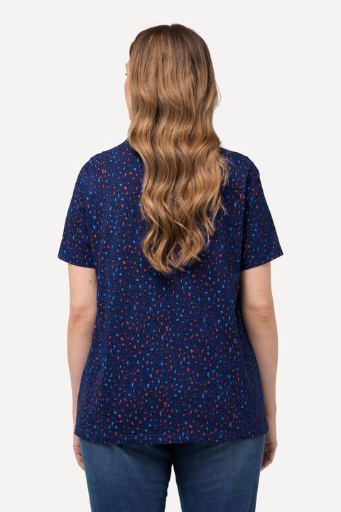 Produktbild Ulla Popken T-Shirt, Zierfalten, A-Linie, V-Ausschnitt, Halbarm (56)