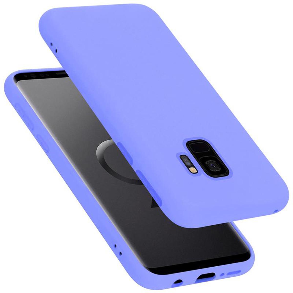 Cadorabo TPU Liquid Silicone Case Cover (Samsung Galaxy S9+), Smartphone Hülle, Violett