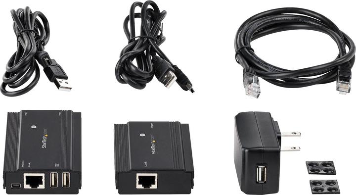 Image du produit StarTech com Hub USB 2.0 sur Câble Ethernet CAT5e/CAT6 Unique (RJ45) - 4 Ports - 100m - Concentrateu (USB-A, 4 Ports)