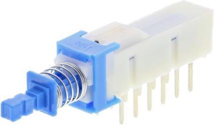 Produktbild Alps Push switch,4PDT,latching,straight pin