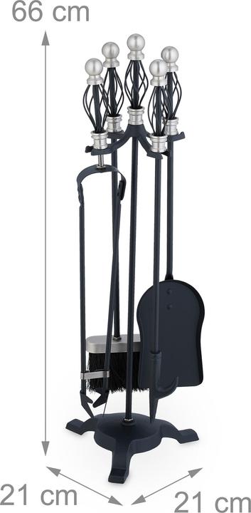 Image du produit Relaxdays Set de 5 couverts de cheminée