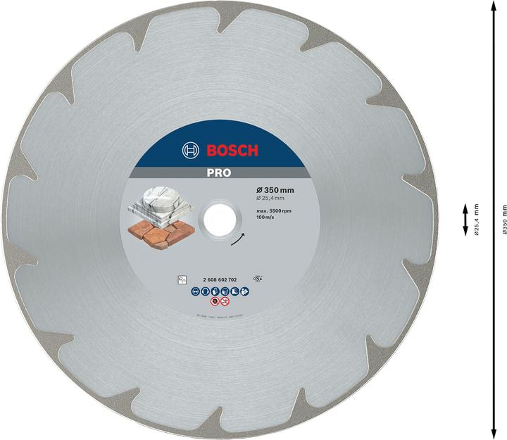 Produktbild Bosch Professional Zubehör PRO Marble Diamanttrennscheibe, 350 x 25,4 mm