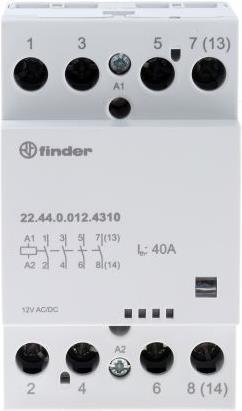 Produktbild Finder Modular contactor 40A, 4 NO, 12vac/dc