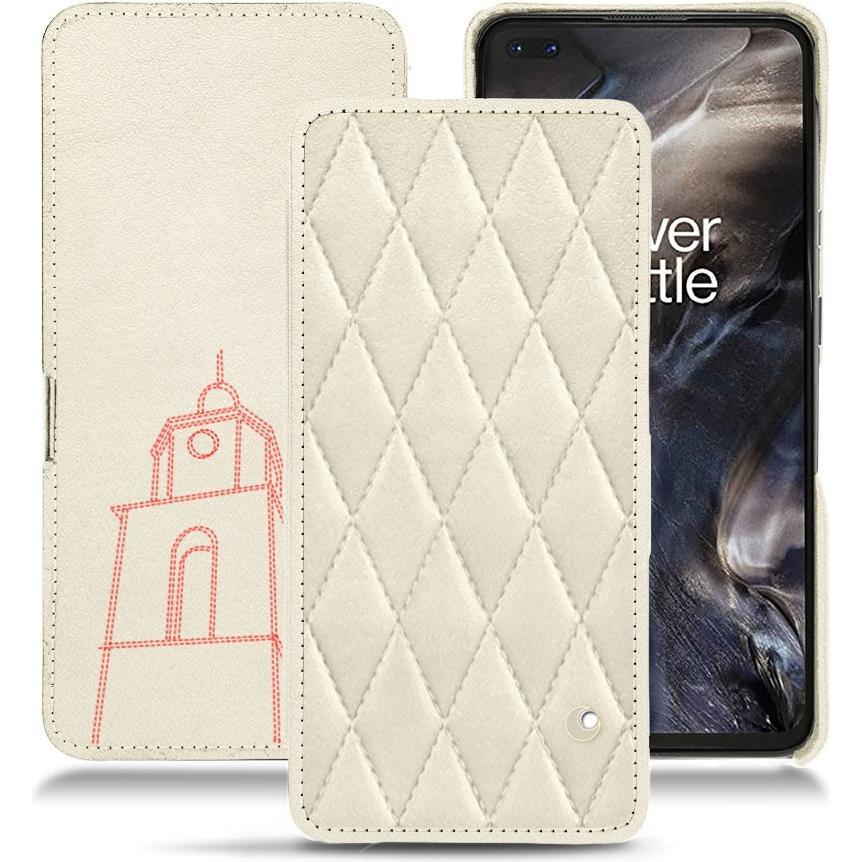 Noreve Lederschutzhülle horizontal (OnePlus Nord), Smartphone Hülle, Weiss