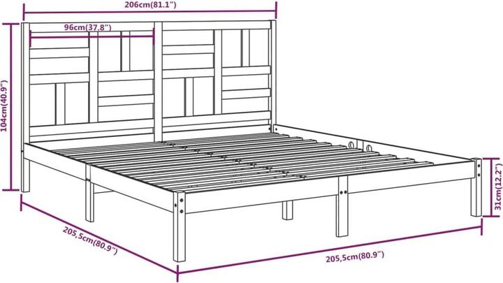 Image du produit vidaXL Bettrahmen (200 x 200 cm)