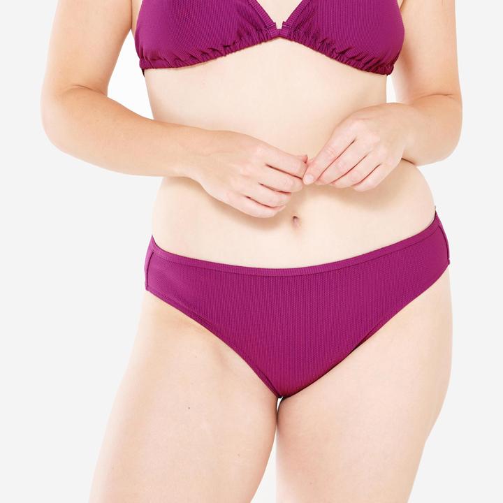 Produktbild Olaian Bikini-Hose Damen strukturiert Nina violett