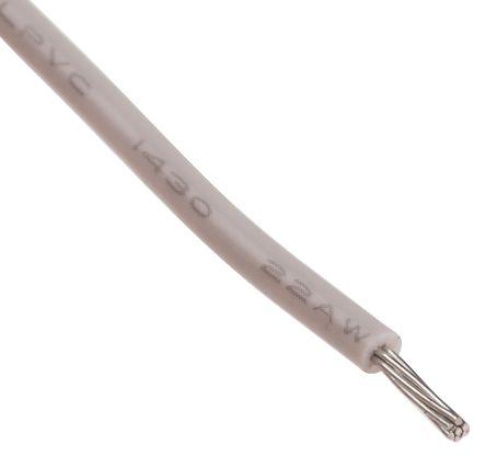 Produktbild RS PRO UL1430 Hook-up wire 22AWG White 100m (100 m)