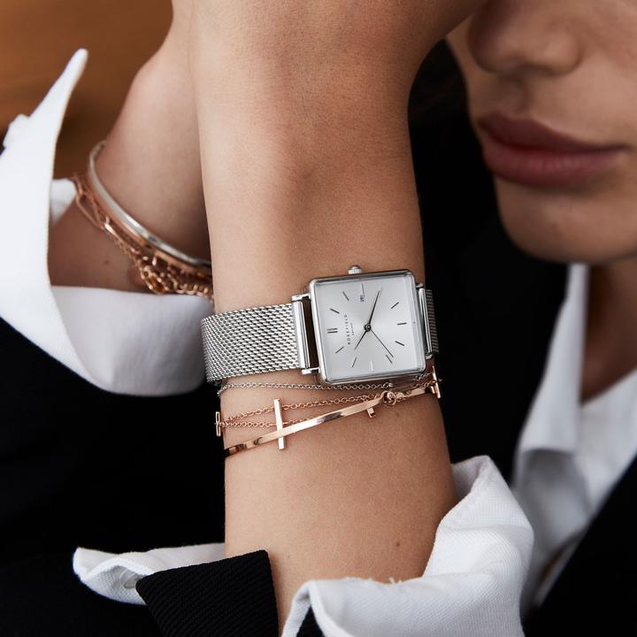 Produktbild Rosefield The Boxy Mesh Silver (Analoguhr, 26 mm)