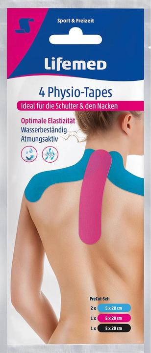 Produktbild Lifemed Physio-Tapes für den Nacken, 4 Stück in 2 Grössen, 2er-Set (0.20 m)
