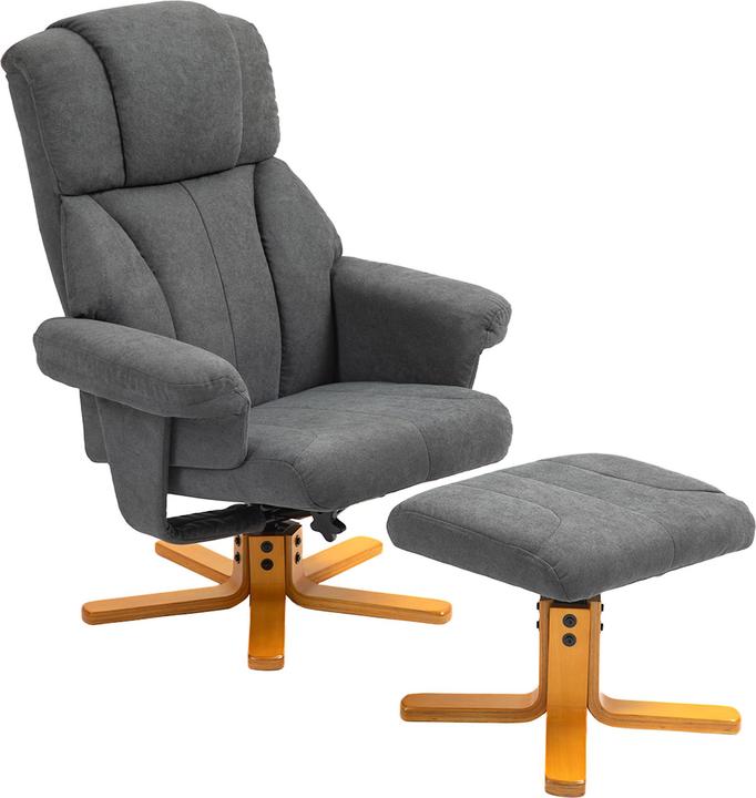 Produktbild Homcom Relaxsessel Polyester,Schaumstoff Dunkelgrau