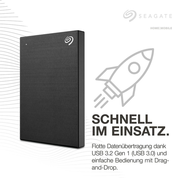 Image du produit Seagate One Touch avec mot de passe 2TB Noir (2 To)