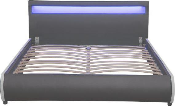 Immagine prodotto Juskys Letto imbottito Siviglia con LED (140 x 200 cm)