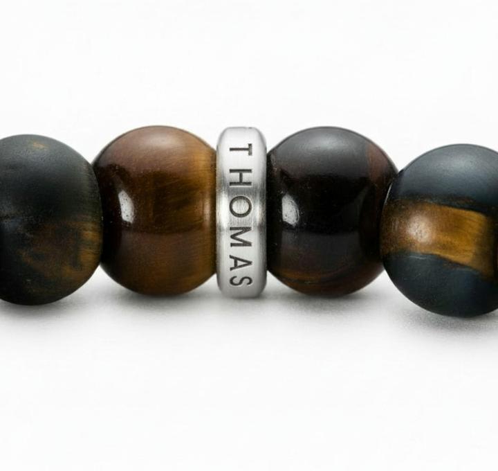 Produktbild Thomas Sabo Armband Tigerauge Goldbraun und Blaugold (21 cm, Silber 925)