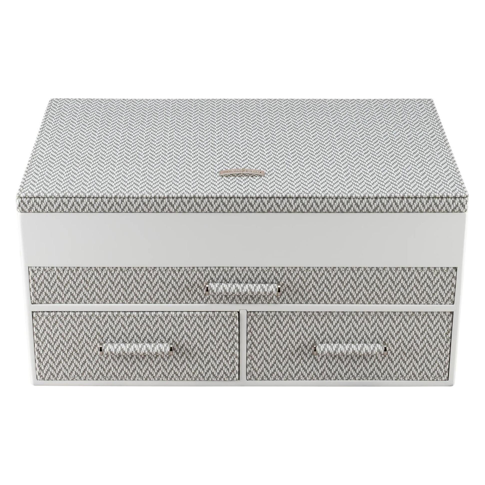 Windrose, Uhrenbox + Schmuckaufbewahrung, 803961.03 - Schmuckkasten Gross Calma Weiss, Weiss
