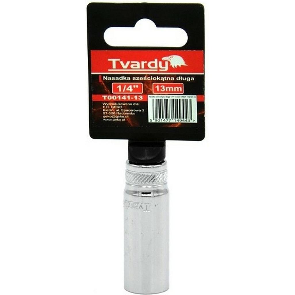 Tvardy, Steckschlüssel + Stecknuss, Steckkopf lang 1/4 13 mm