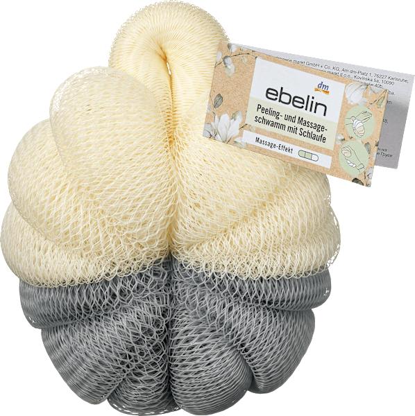 Actual product image dm ebelin Exfoliating massage sponge with loop