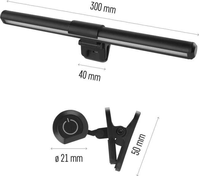 Actual product image Emos LED monitor light MIA