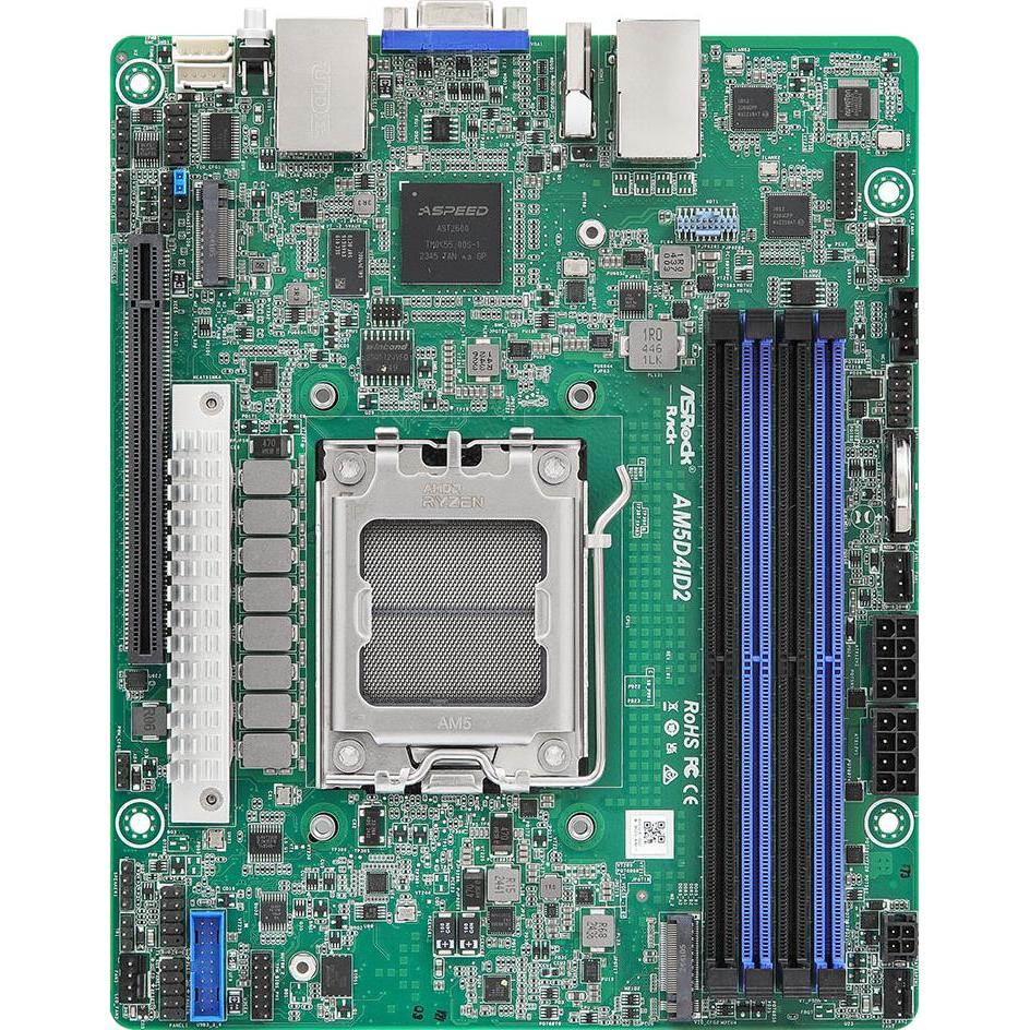AsRock Mainboard AM5D4ID2 mini-ITX Sockel AM5 Single (AM5, Mini-ITX profondo), Scheda madre